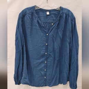 Denim Chambray Blouse